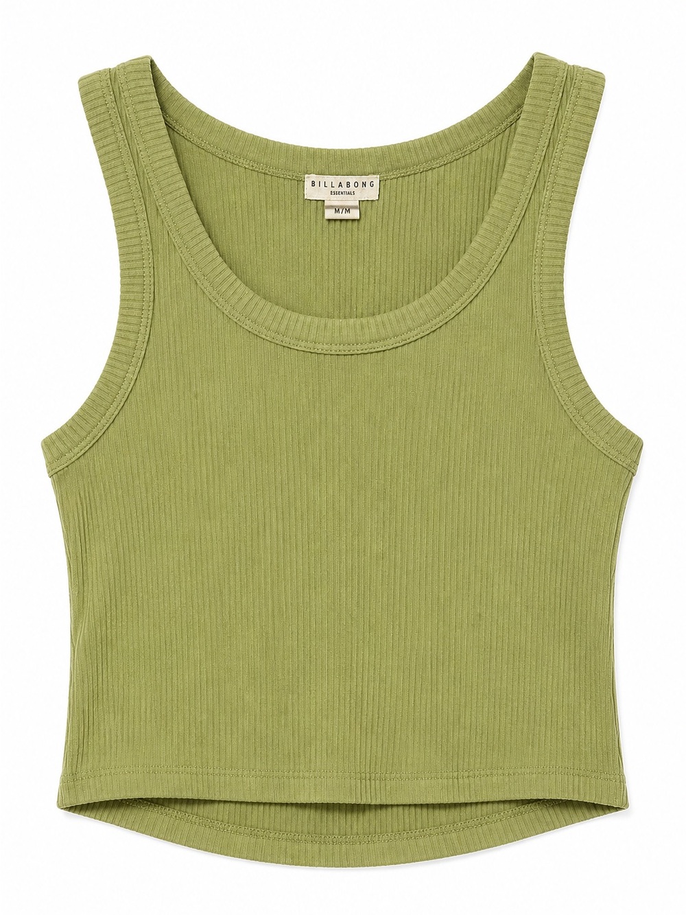 NWT Billabong Rerun Avocado Ribbed Crop Tank M